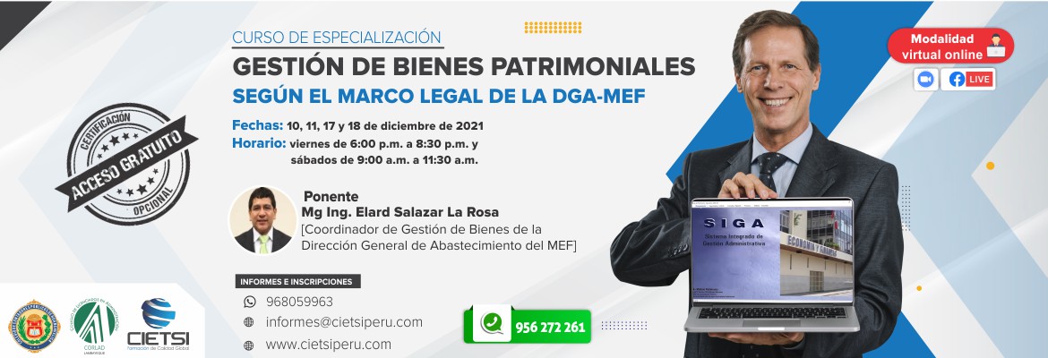 curso de especializaciOn en gestiOn de bienes patrimoniales segUn el marco legal de la dga mef 2021